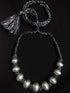 Wax Beads Silver Necklace (oversized beads)